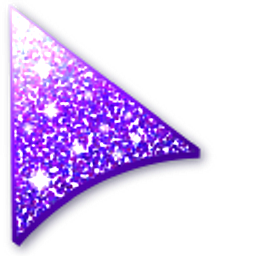 White-Purple Glitter Arrow Cursor