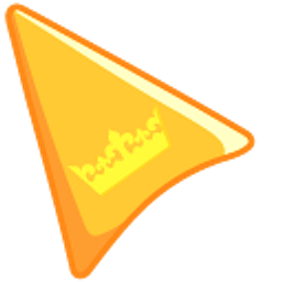 Yellow Crown on Orange Background Arrow Cursor