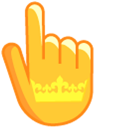 Yellow Crown on Orange Background Hand Cursor