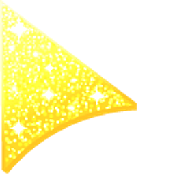 Yellow Glitter Arrow Cursor