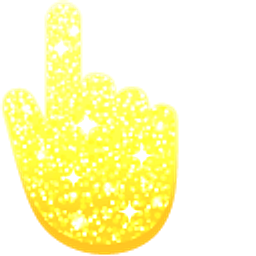 Yellow Glitter Hand Cursor