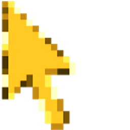 Yellow Marigold Pixel Arrow Cursor