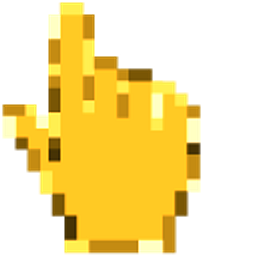 Yellow Marigold Pixel Hand Cursor