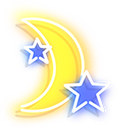 Yellow Moon Neon Arrow Cursor