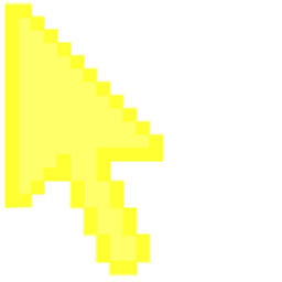 Yellow Mustard Pixel Arrow Cursor
