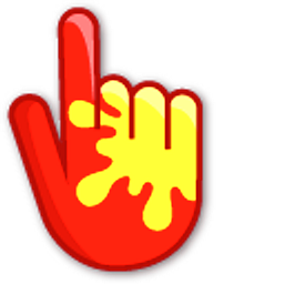 Yellow Stain on Red Hand Cursor