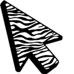 Zebra Pattern White Black Arrow Cursor
