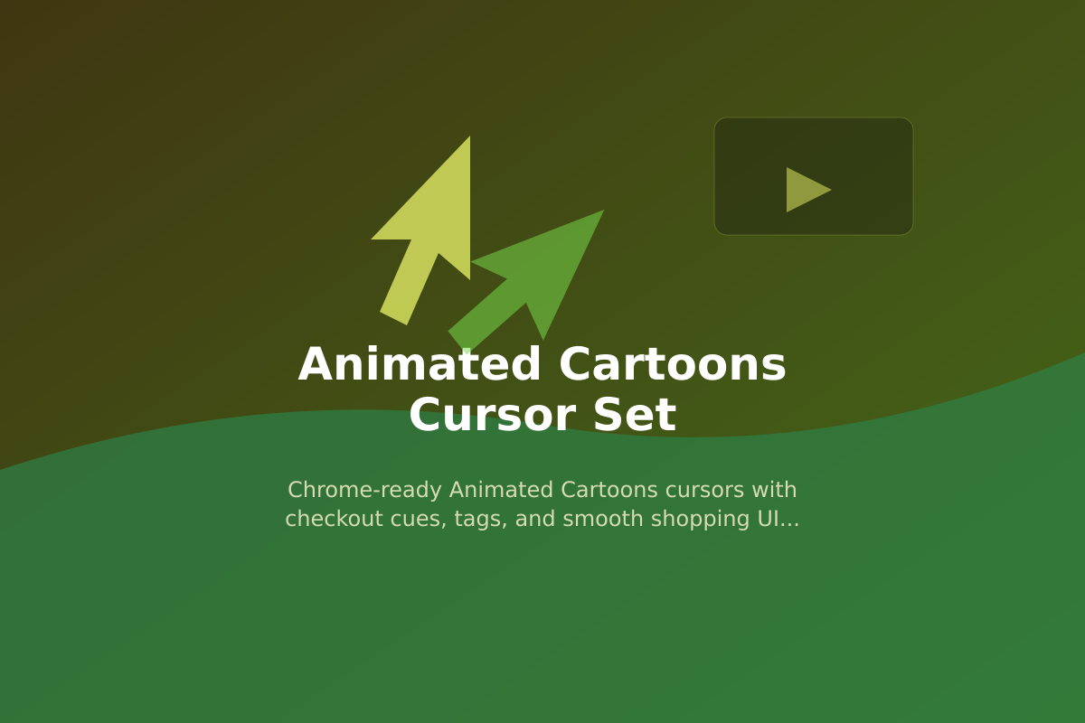 Animated Cartoons Cursor Set