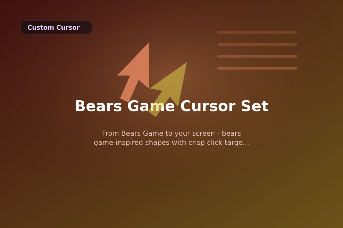 Bears Game Cursor Set