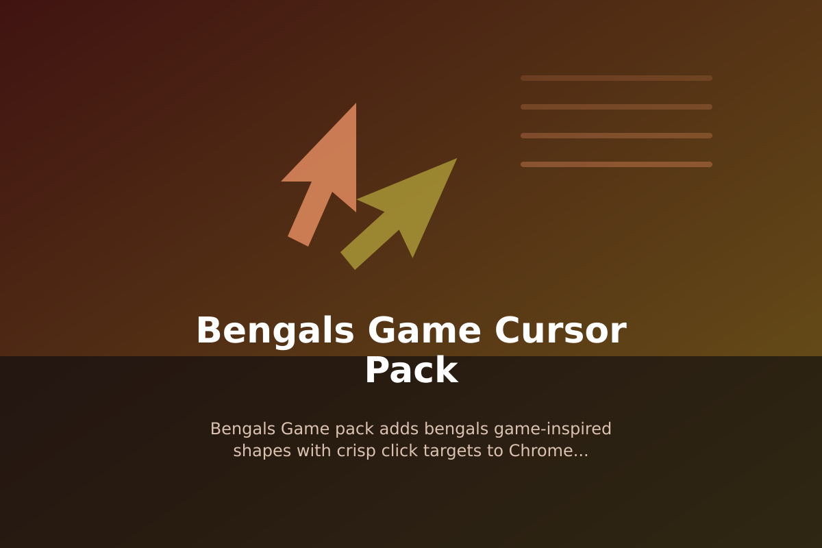 Bengals Game Cursor Pack