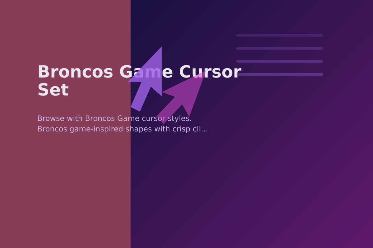 Broncos Game Cursor Set