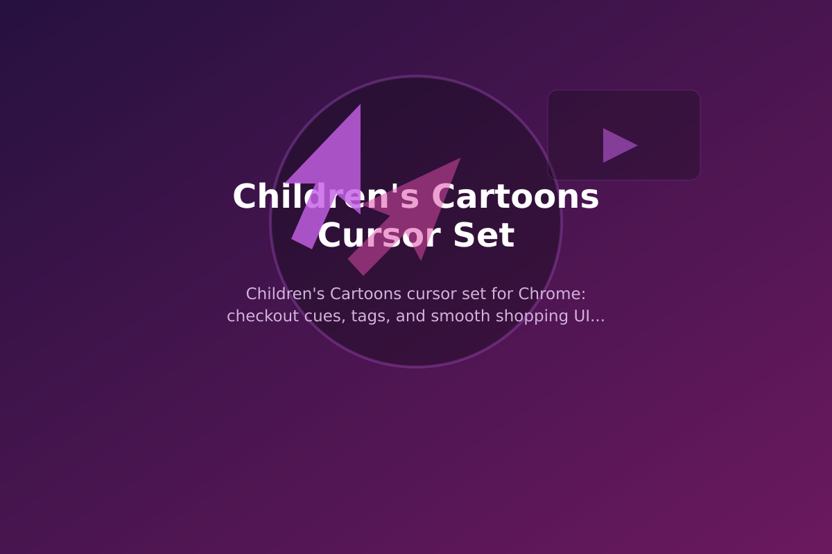 Children's Cartoons Cursor Set