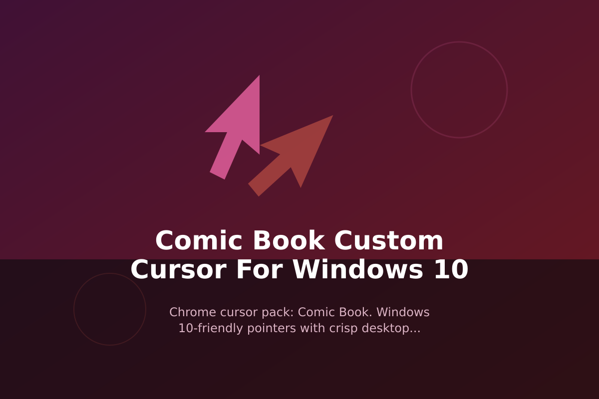 Comic Book Custom Cursor for Windows 10