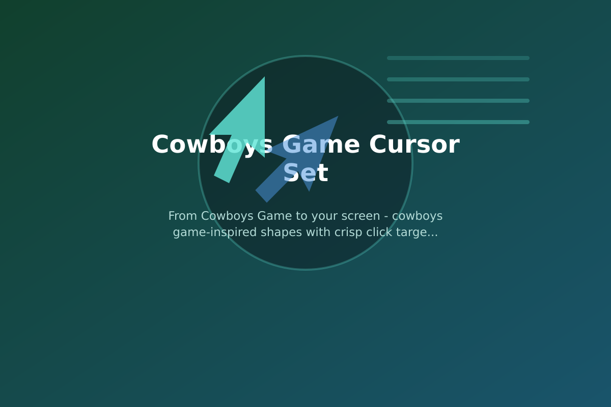Cowboys Game Cursor Set