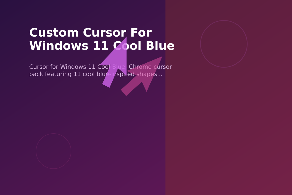 Custom Cursor for Windows 11 Cool Blue