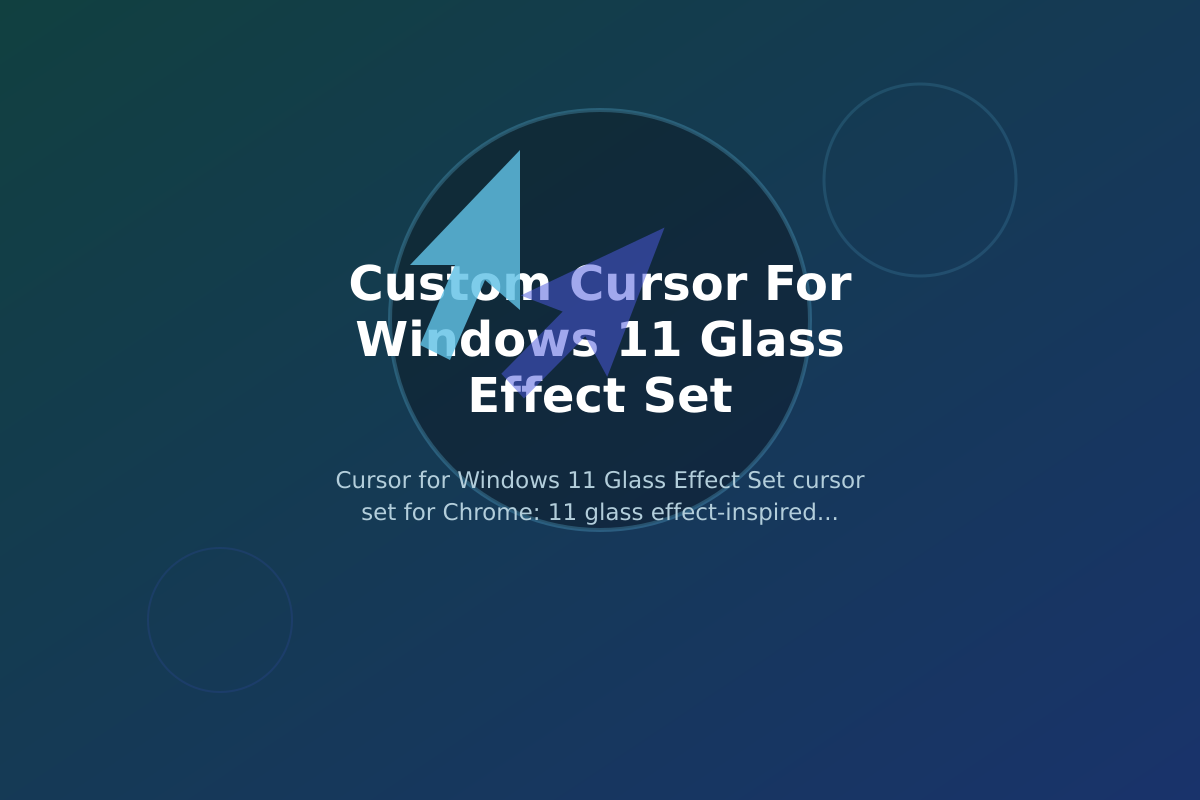 Custom Cursor for Windows 11 Glass Effect Set