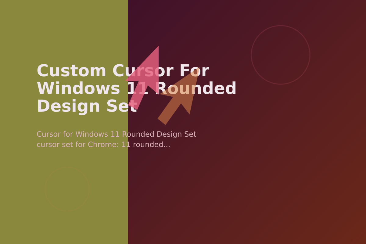 Custom Cursor for Windows 11 Rounded Design Set