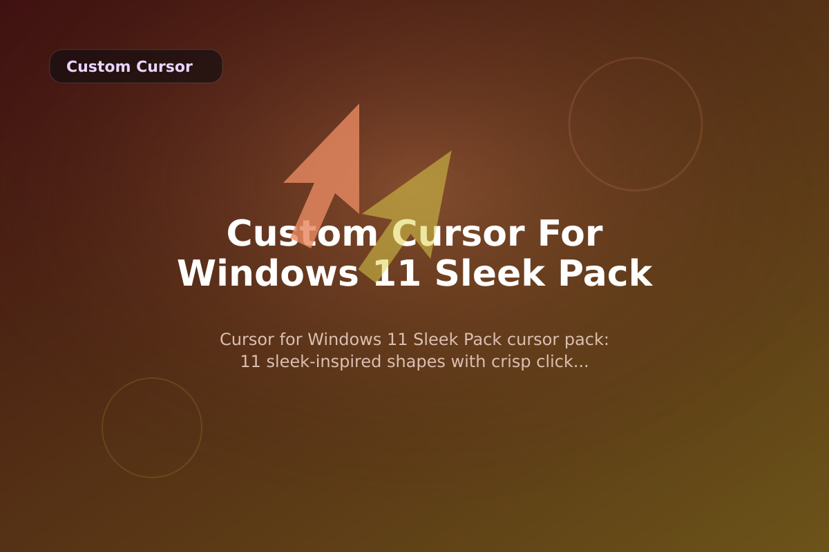 Custom Cursor for Windows 11 Sleek Pack