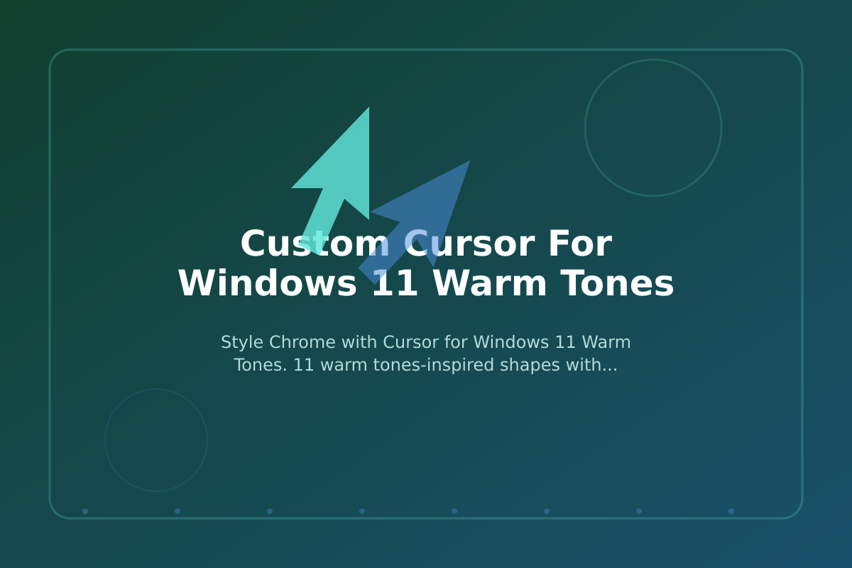 Custom Cursor for Windows 11 Warm Tones