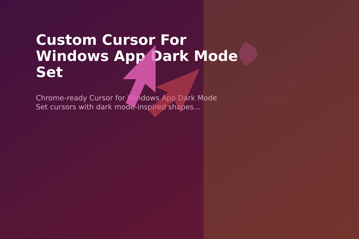 Custom Cursor for Windows App Dark Mode Set
