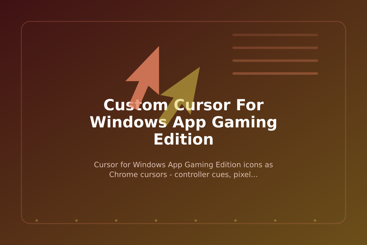 Custom Cursor for Windows App Gaming Edition