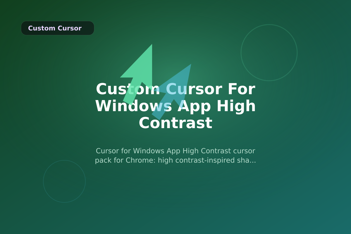 Custom Cursor for Windows App High Contrast