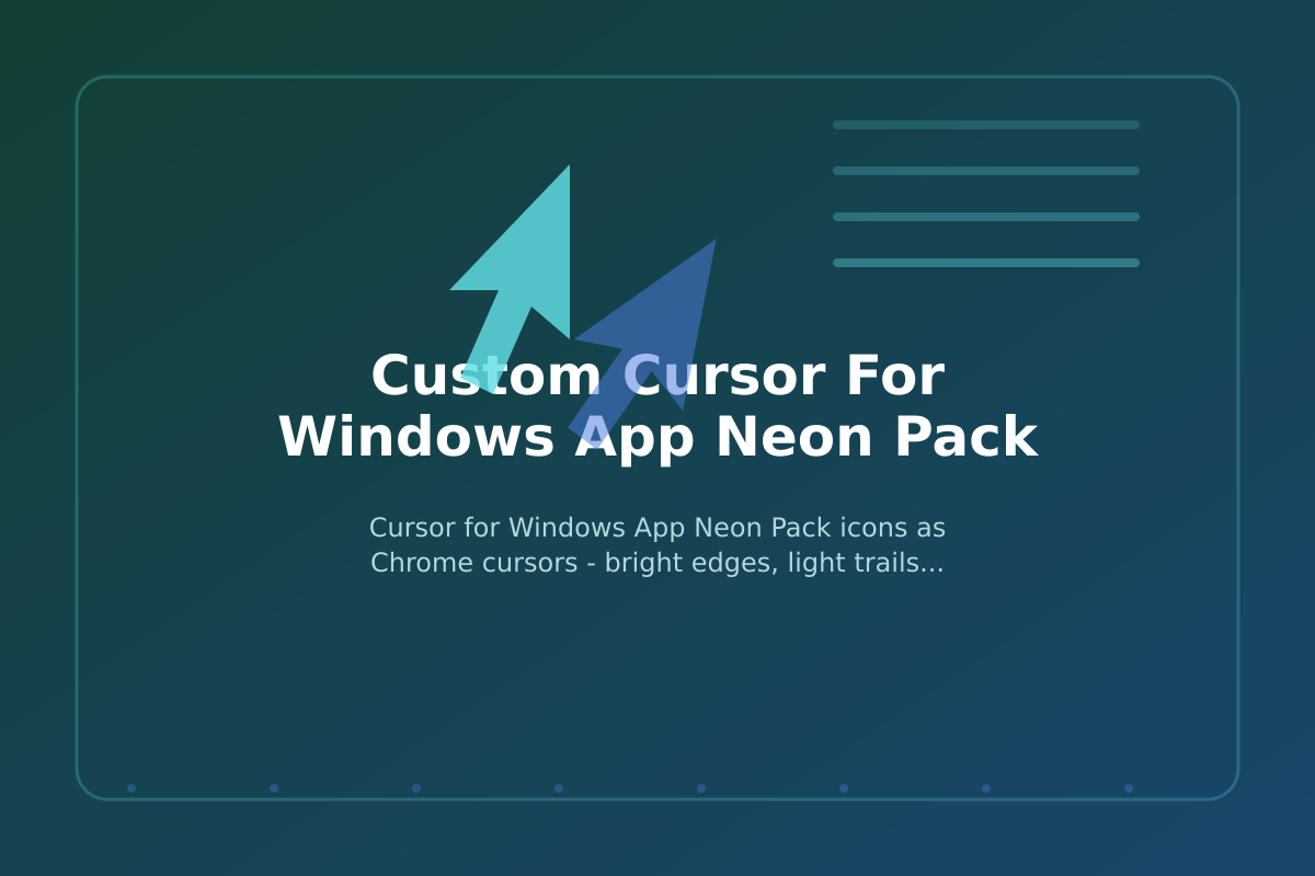 Custom Cursor for Windows App Neon Pack