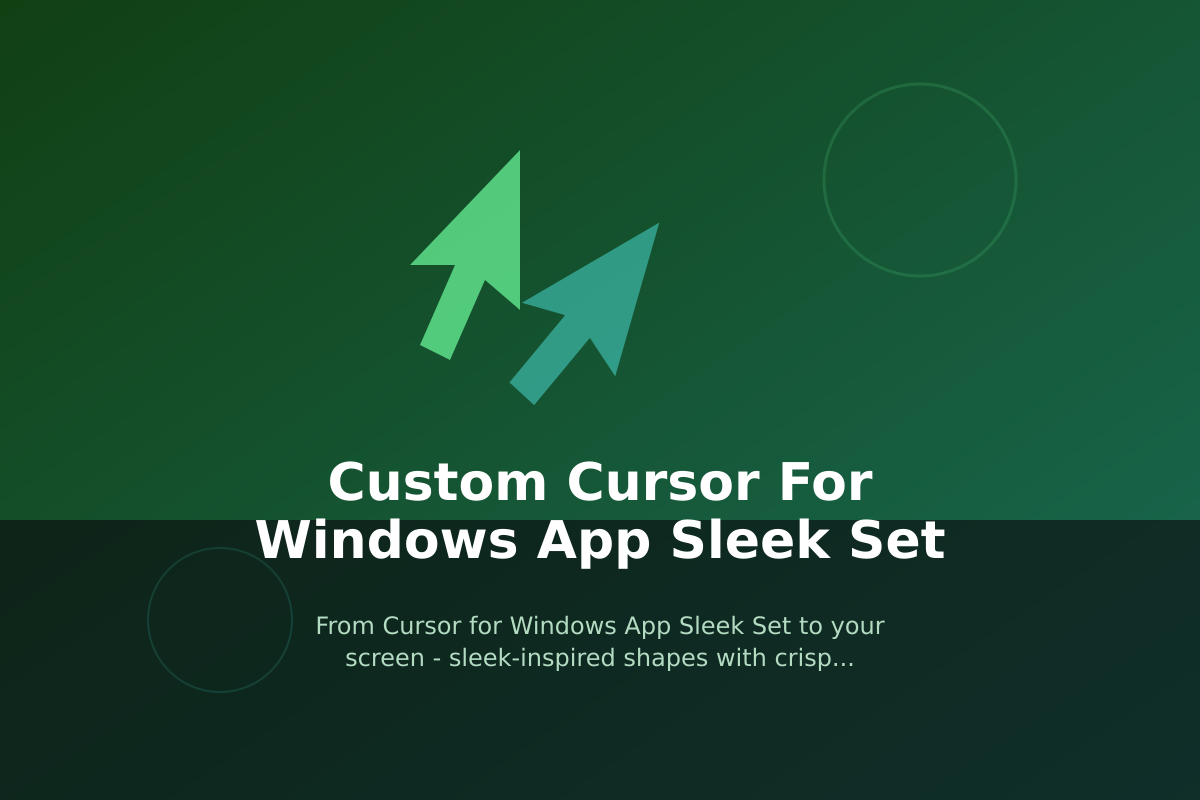 Custom Cursor for Windows App Sleek Set
