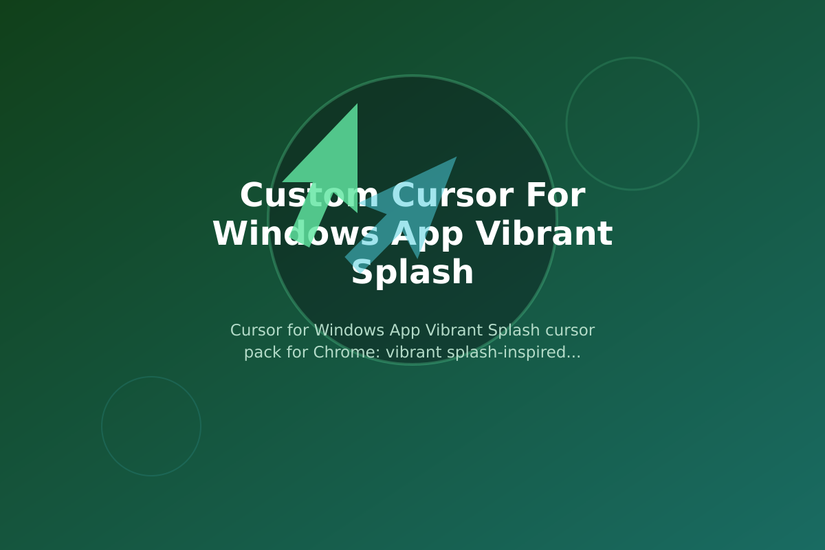 Custom Cursor for Windows App Vibrant Splash