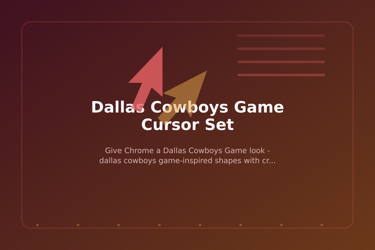 Dallas Cowboys Game Cursor Set