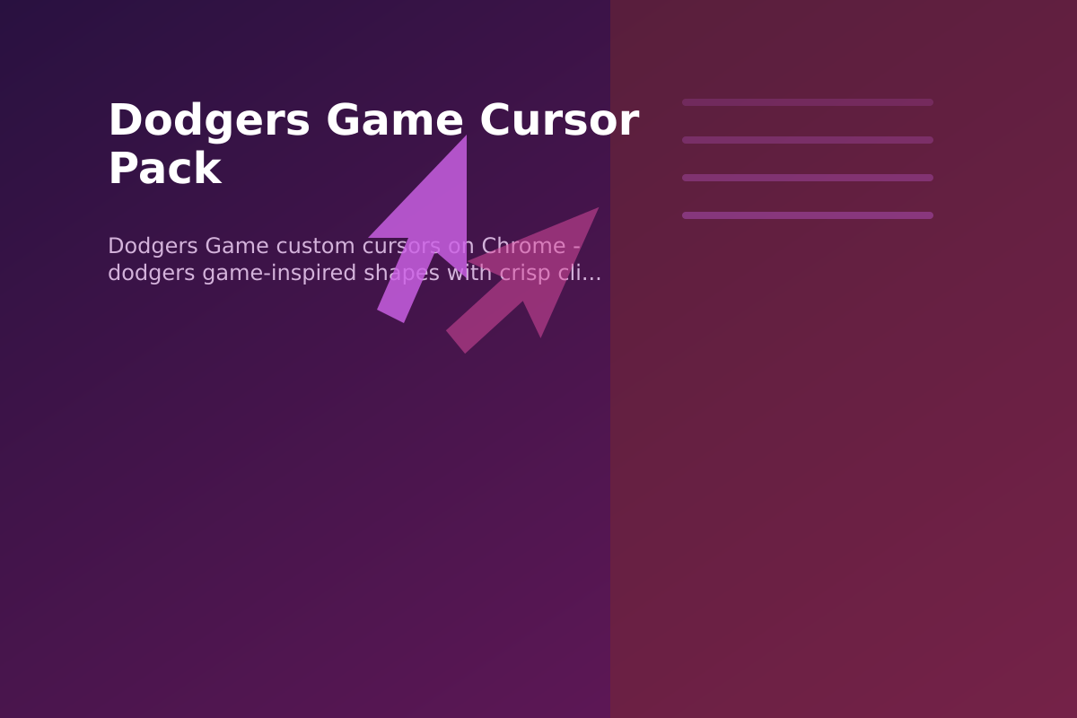Dodgers Game Cursor Pack