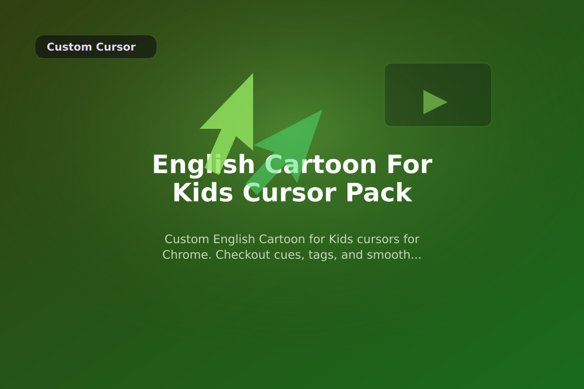 English Cartoon for Kids Cursor Pack