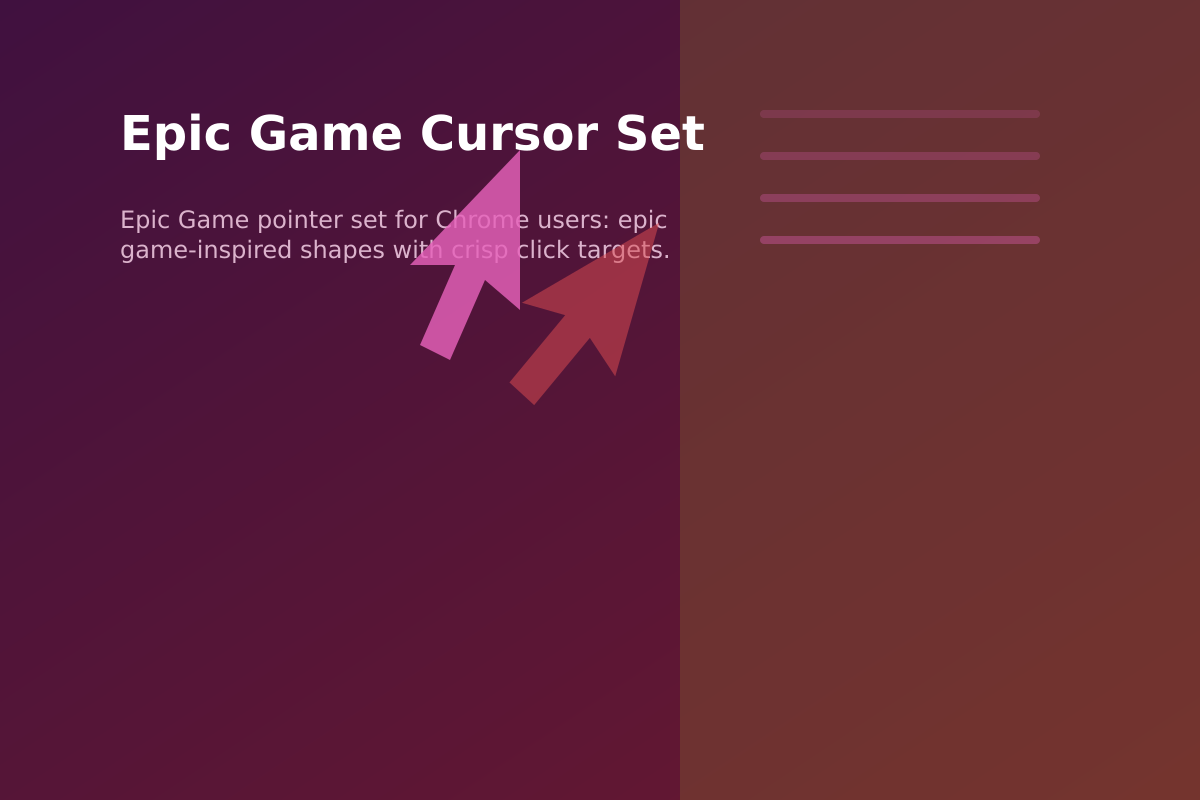 Epic Game Cursor Set