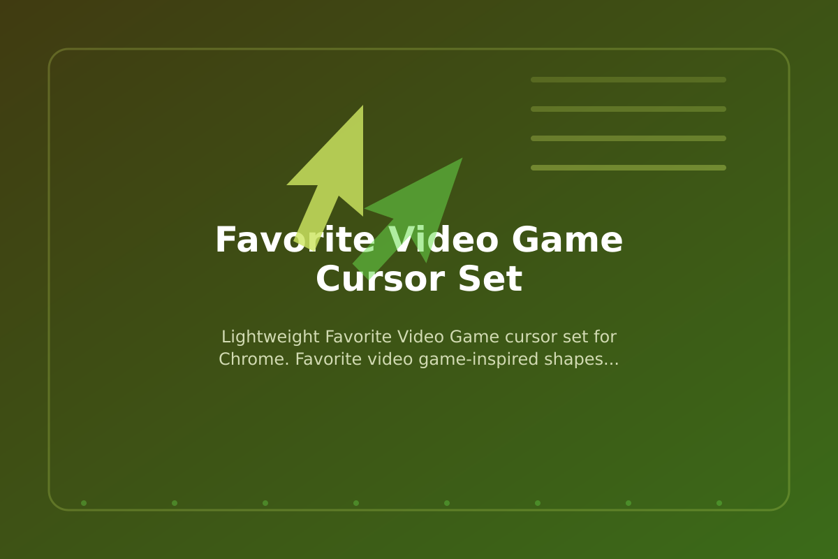 Favorite Video Game Cursor Set