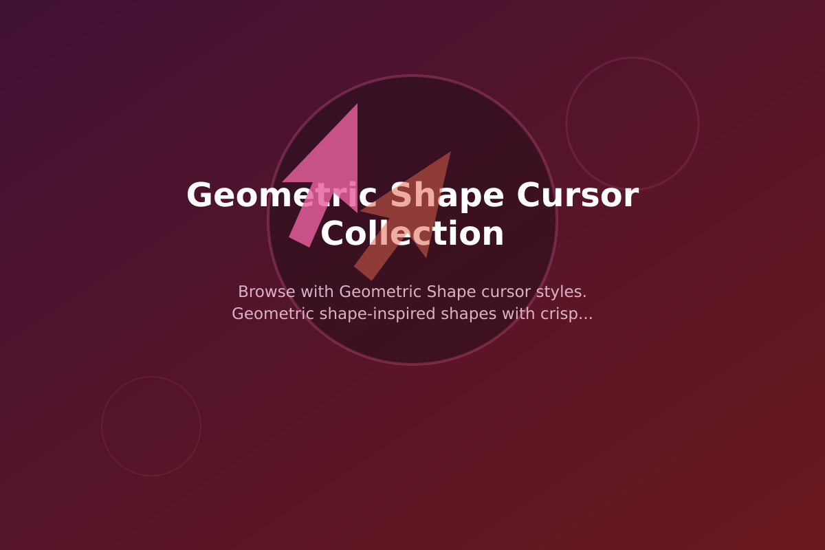 Geometric Shape Cursor Collection
