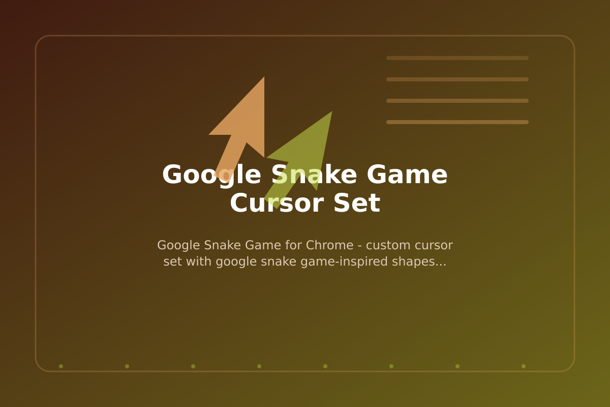 Google Snake Game Cursor Set