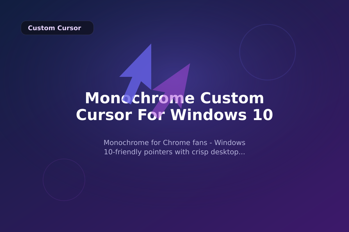 Monochrome Custom Cursor for Windows 10