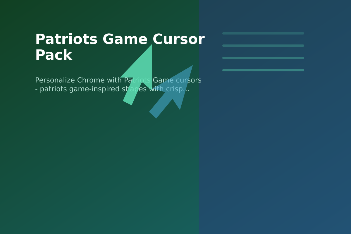 Patriots Game Cursor Pack
