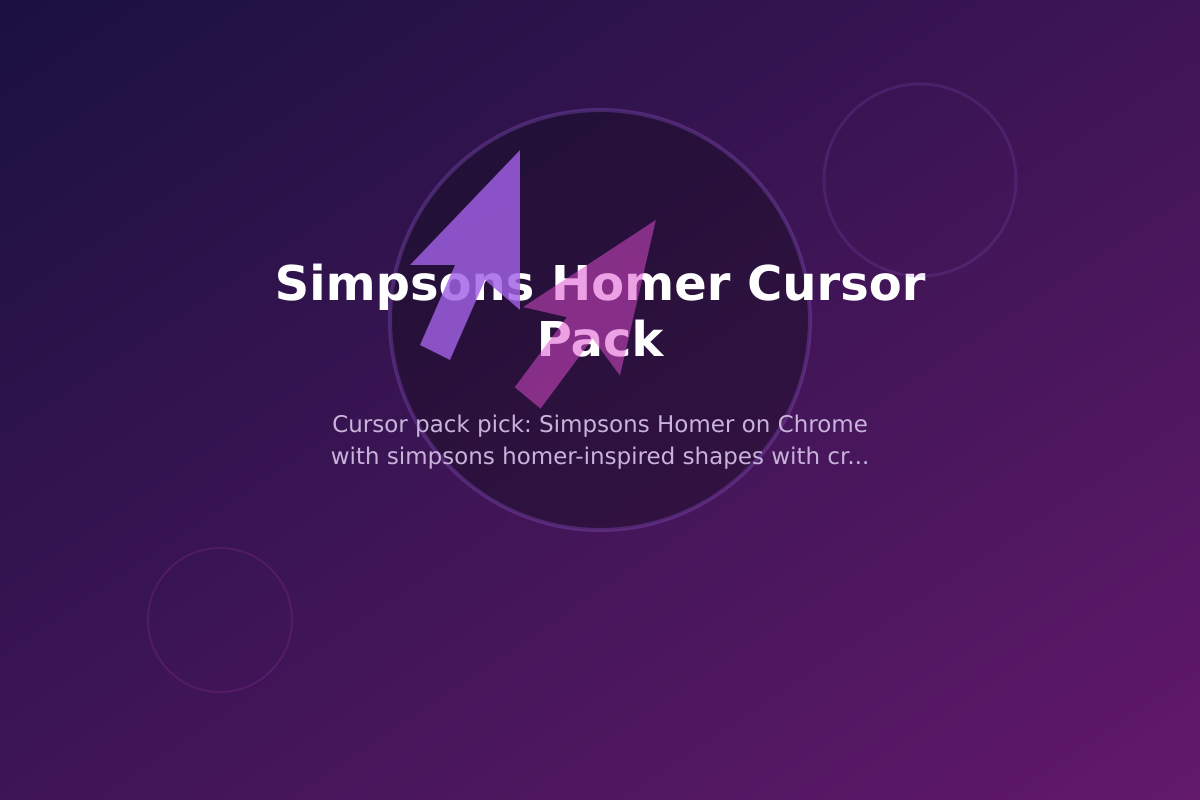 Simpsons Homer Cursor Pack