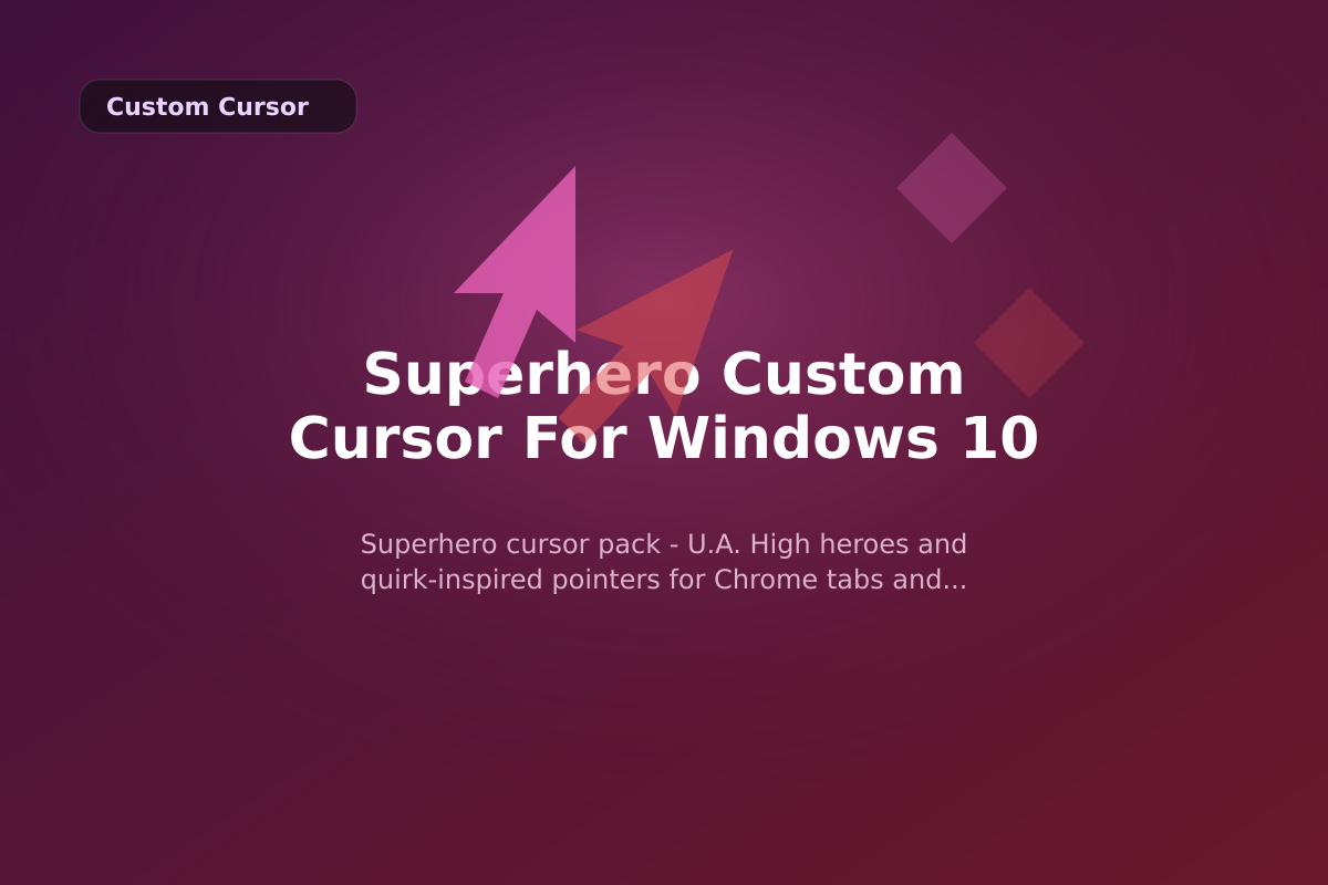 Superhero Custom Cursor for Windows 10