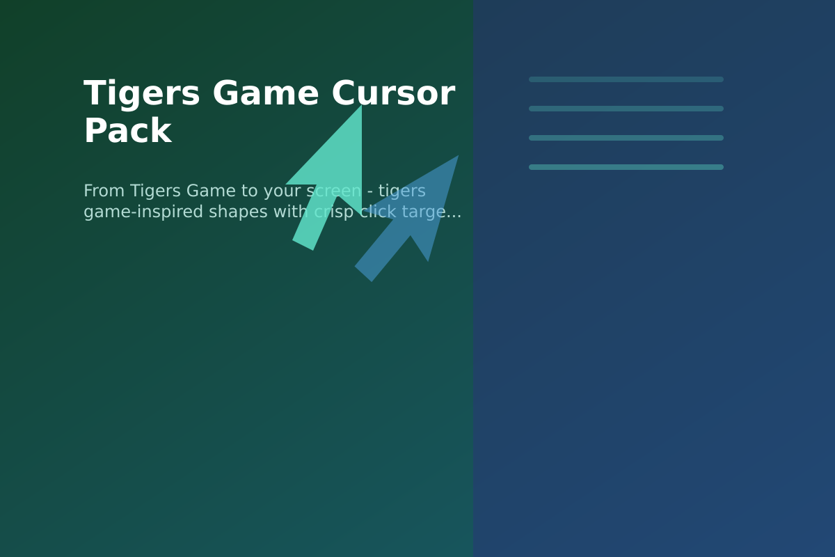 Tigers Game Cursor Pack