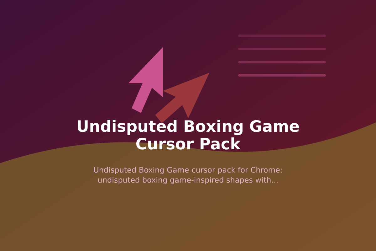 Undisputed Boxing Game Cursor Pack