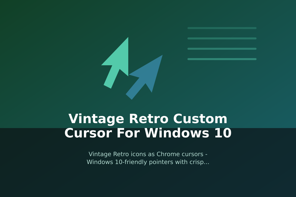 Vintage Retro Custom Cursor for Windows 10
