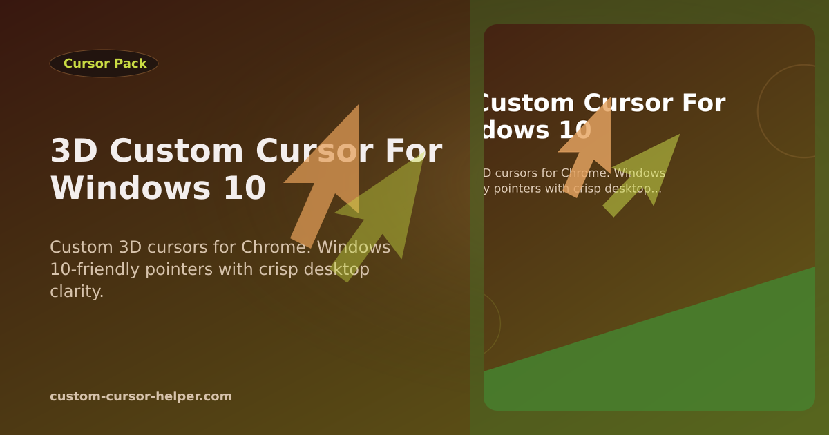 3D Custom Cursor for Windows 10 - Custom Cursor Helper