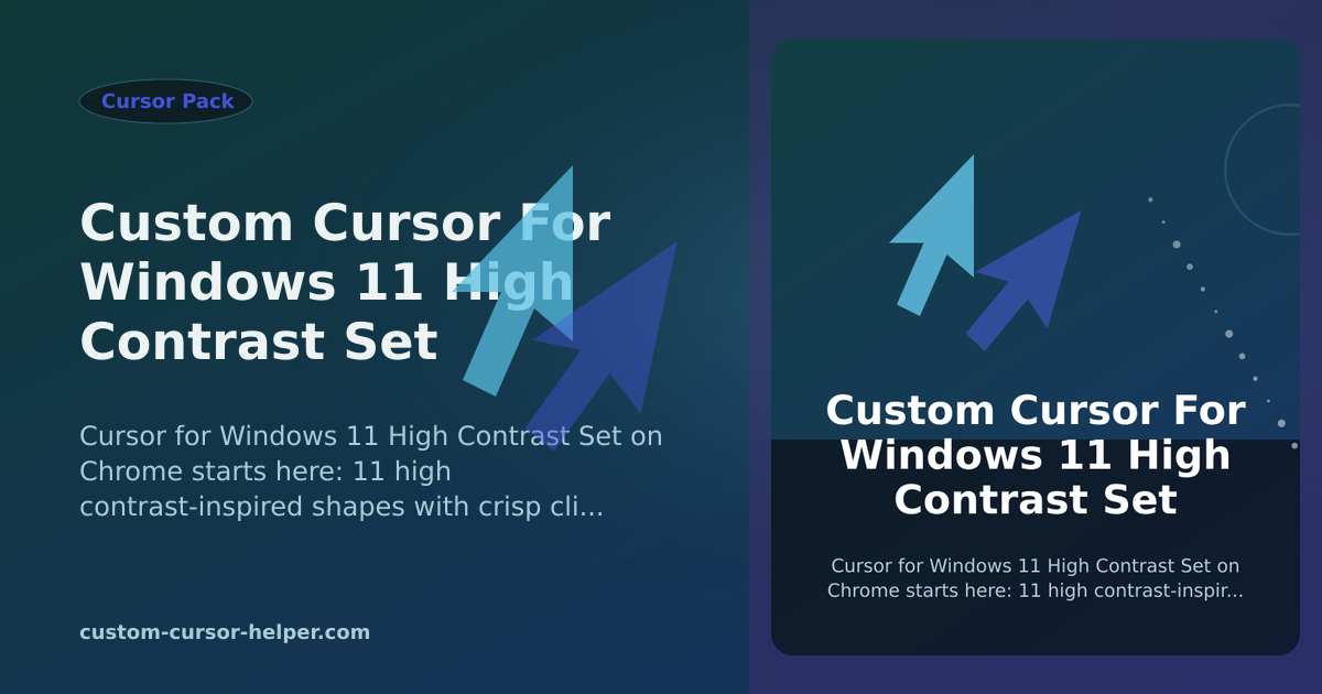 Custom Cursor for Windows 11 High Contrast Set - Custom Cursor Helper