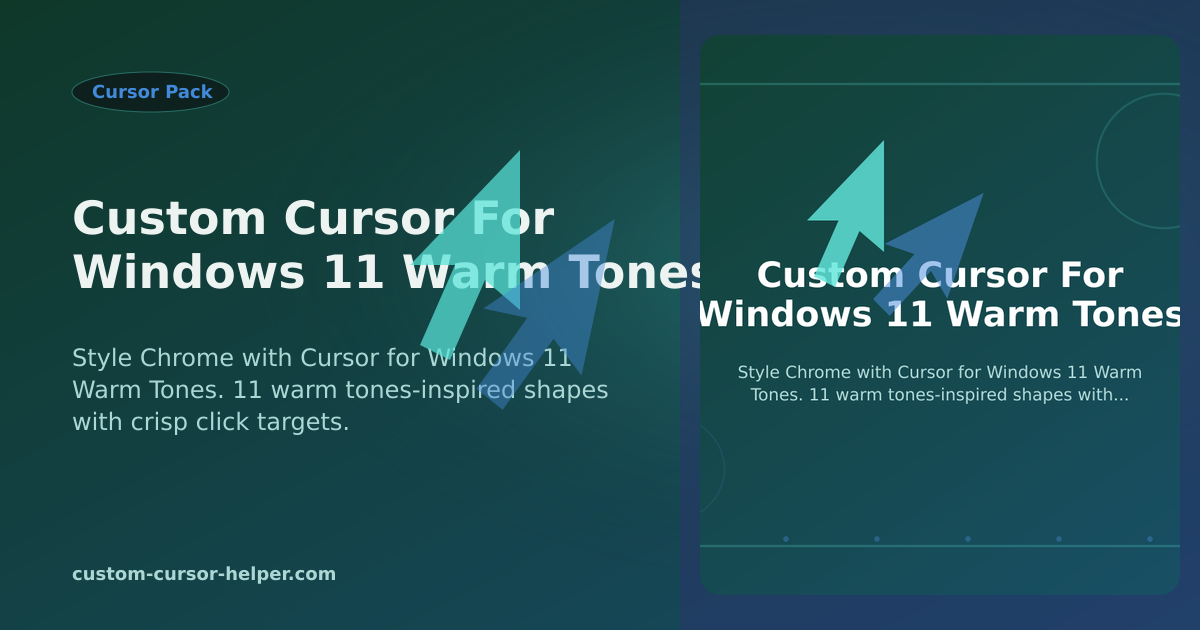 Custom Cursor for Windows 11 Warm Tones - Custom Cursor Helper