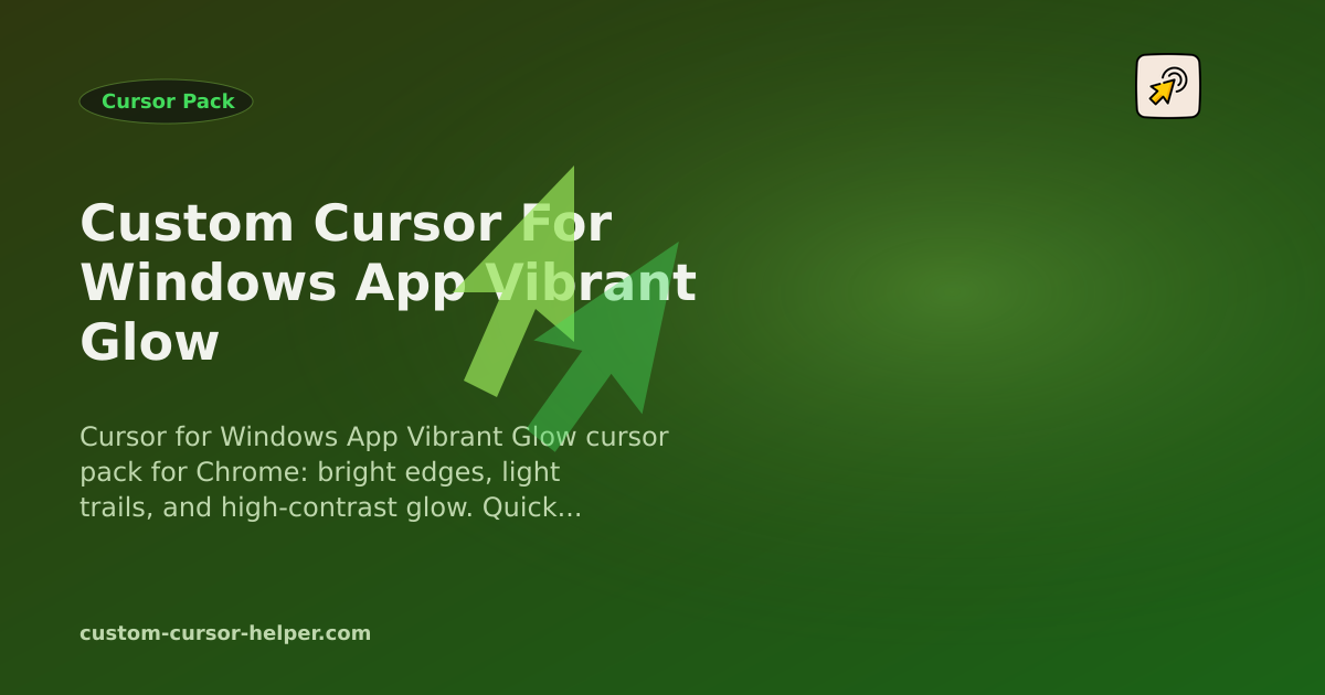 Custom Cursor for Windows App Vibrant Glow - Custom Cursor Helper