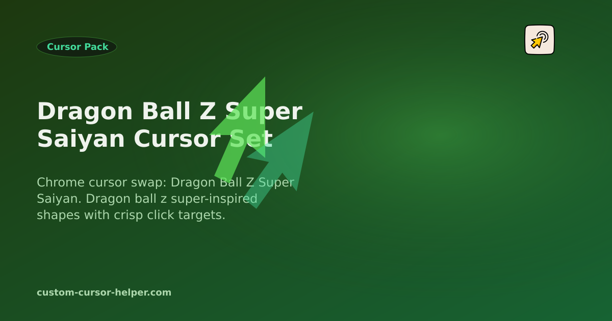 Dragon Ball Z Super Saiyan Cursor Set - Custom Cursor Helper