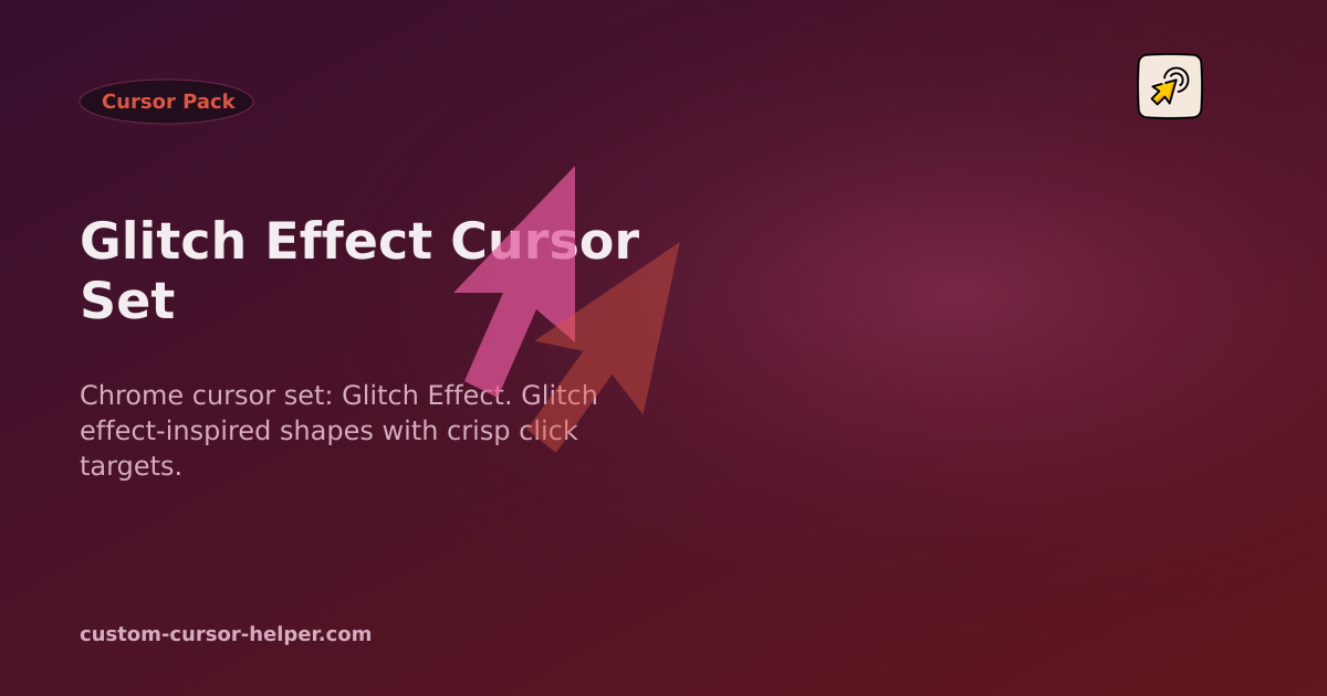 Glitch Effect Cursor Set - Custom Cursor Helper