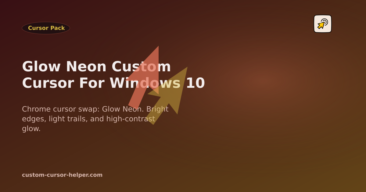 Glow Neon Custom Cursor for Windows 10 - Custom Cursor Helper